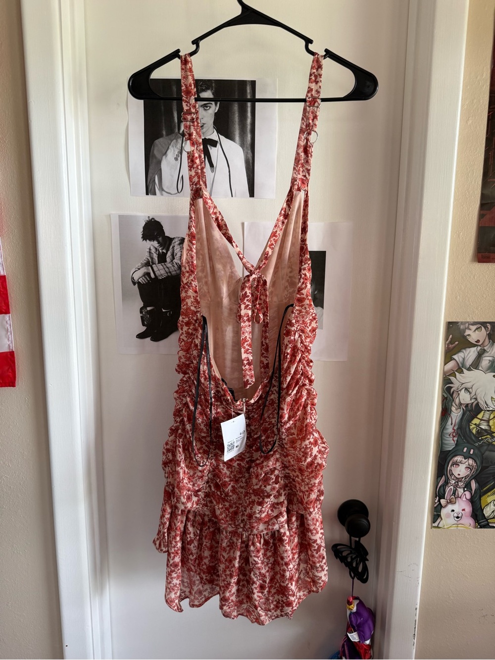 Forever 21 Red Floral Ruffle Mini Dress - Picture 2 of 4